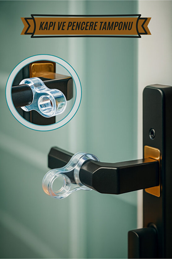 4lü Kapı Ve Pencere Tamponu - Stoper - Kapı Arkası Duvar Koruyucu - Silikon