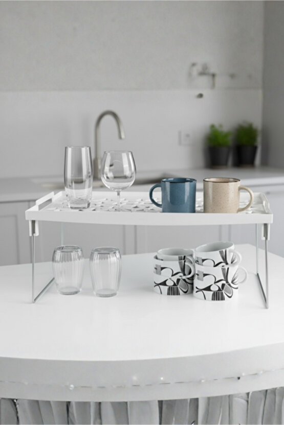 Dikdörtgen Mutfak ve Banyo Düzenleyici Raf Çok Amaçlı Organizer Raf