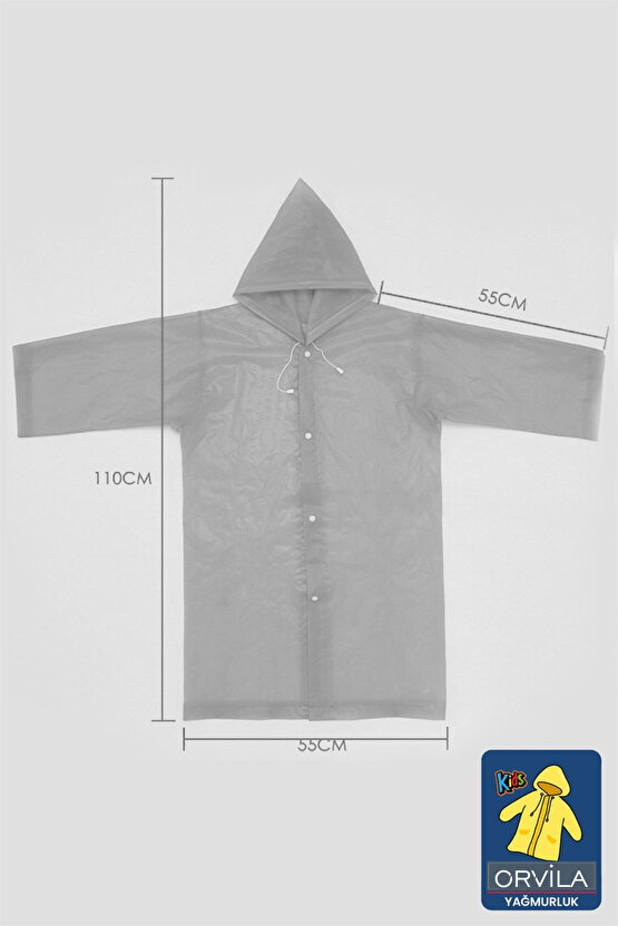 Çocuk Boy Eva Su Geçirmez Kaliteli Uzun Yağmurluk