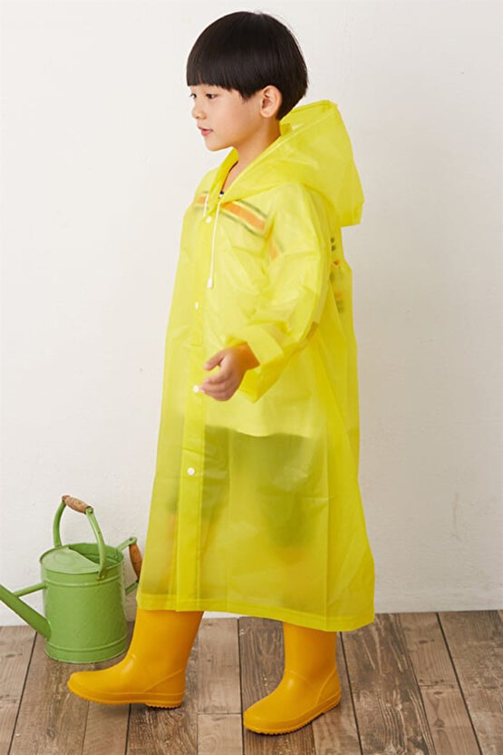 Çocuk Boy Eva Su Geçirmez Kaliteli Uzun Yağmurluk