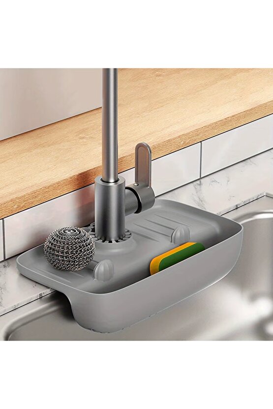 Musluk Düzenleyici Evyelik | Mutfak Lavabo Tezgah Üzeri Bölmeli Organizer