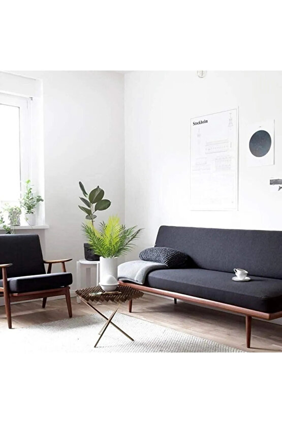 Yapay Areka Yaprağı Palmiye Demeti 9 Dal - 50 Cm