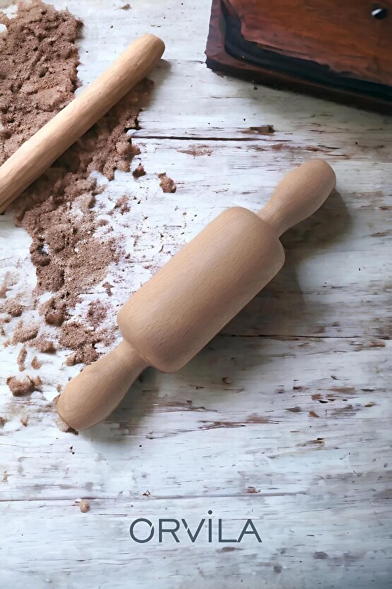 Mini Boy Ahşap Merdane 25 Cm