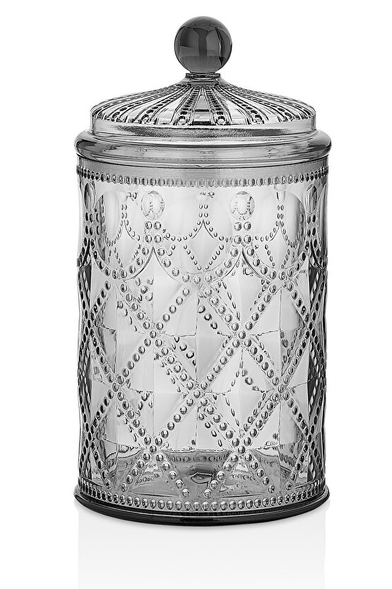 3lü Barocco Akrilik Füme Kavanoz&saklama&baharatlık Seti 18cm