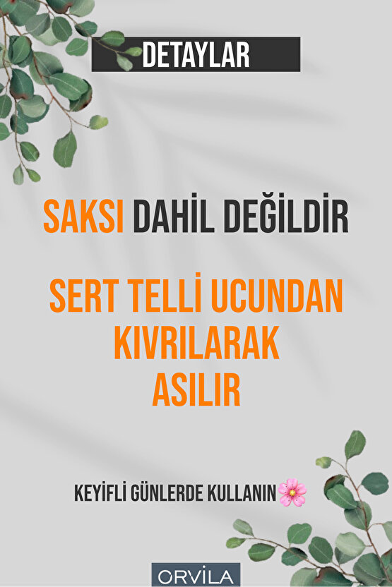 Yapay Sarkıt Çiçek Büyük - (SAKSISIZ) Asılabilir Yeşil Okaliptus Gerçekçi Banyo Ev Dekor Çiçeği