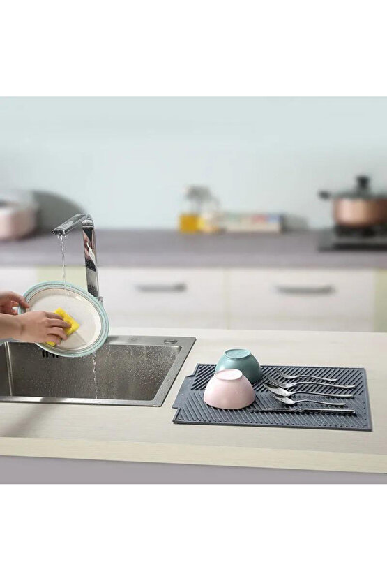 Silikon Bulaşık Kurutma Matı Maxi Boy 44x33cm