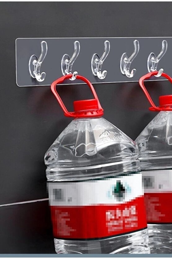 5li Kendinden Yapışkanlı Şeffaf Silikon Askı