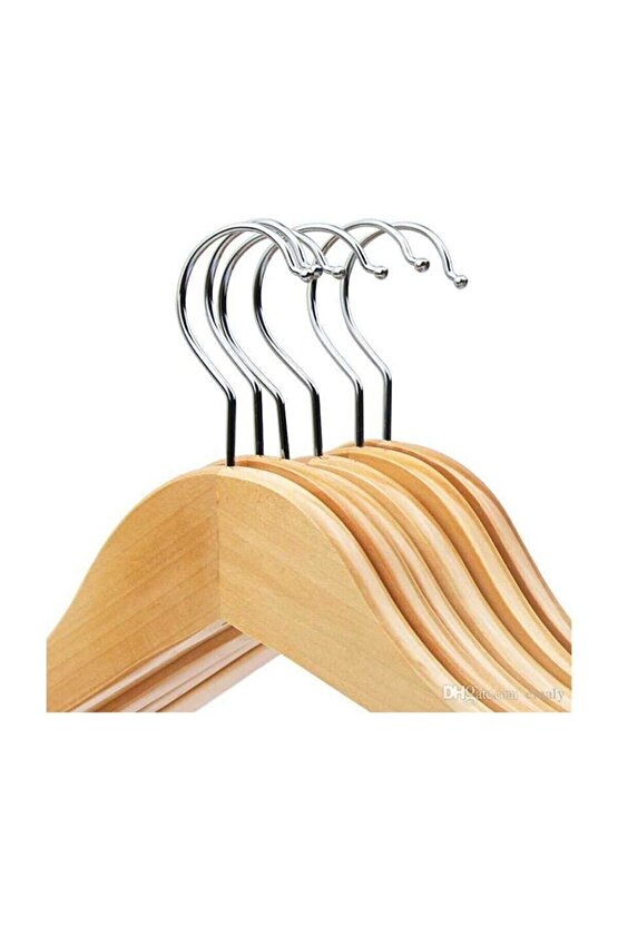 3 Adet Ahşap Askı | Pantolon Elbise Ve Kıyafet Askısı