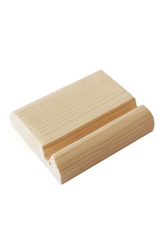 Kaydırmaz Taban Ahşap Telefon Tutacağı Tüm Telefonlara Uyumlu Stand