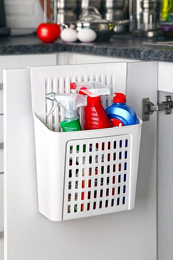 Dolap Kapağına Asılabilir Organizer Sepet