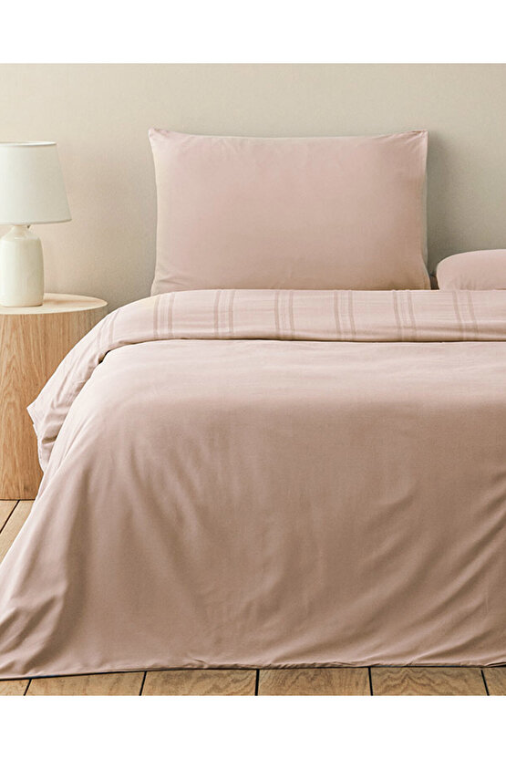 Fancy Premium Soft Cotton Tek Kişilik Nevresim Takımı Gül Kurusu