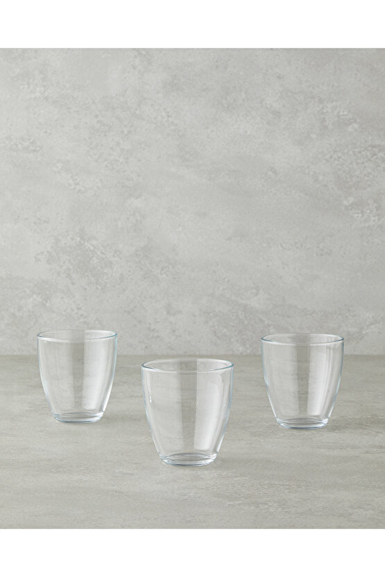 Flux Cam 3lü Bardak 285 ml Şeffaf