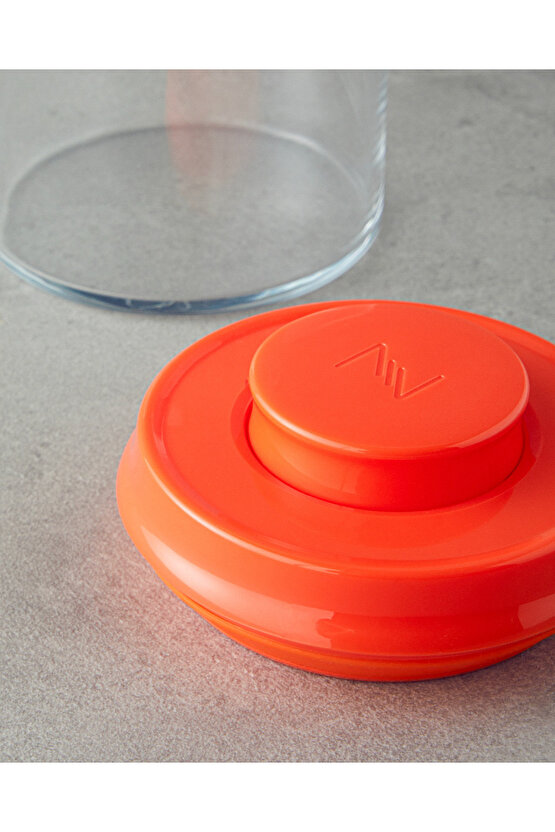 Zest Glass Cam Vakumlu Kavanoz Turuncu