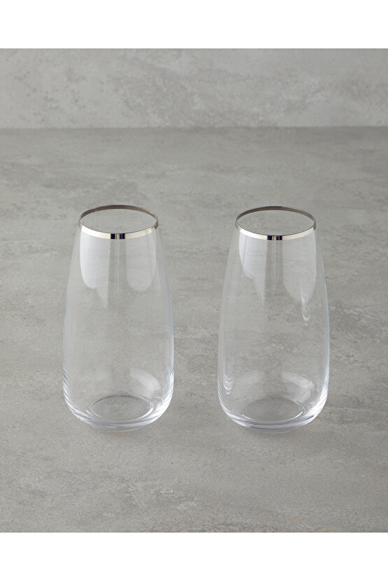 Serenity Kristalin 2li Bardak 400 ml Silver