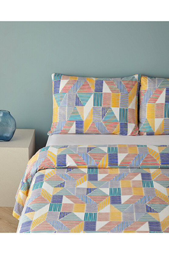 Sea Marine Çift Kişilik Nevresim Seti Kırmızı-Sarı