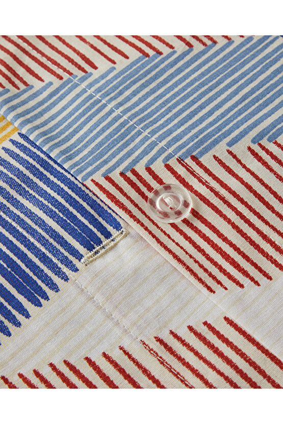 Sea Marine Çift Kişilik Nevresim Seti Kırmızı-Sarı