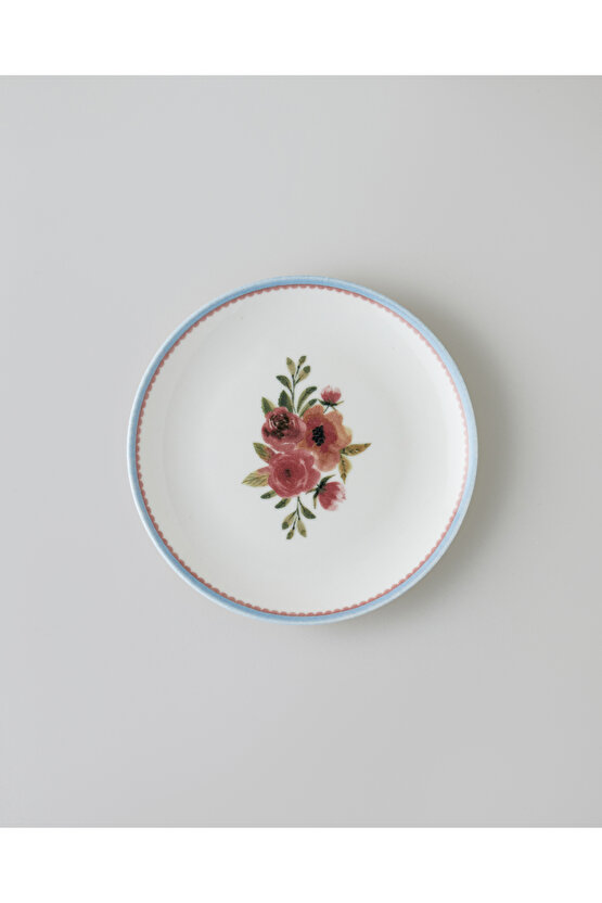 Lilya Porselen 6lı Pasta Tabağı 19 cm Renkli