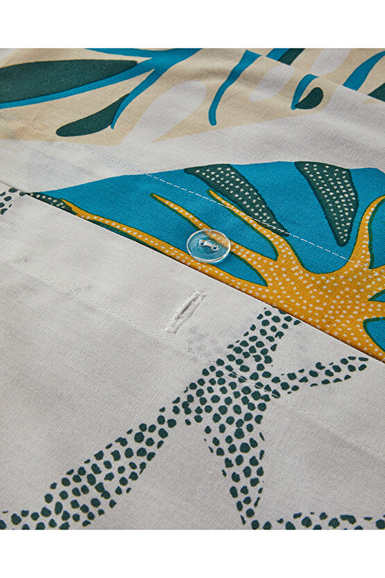 Leaf Jungle Tek Kişilik Nevresim Seti Fuşya