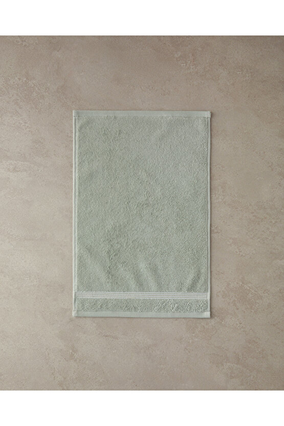 Shiny Stripe Pamuklu Yüz Havlusu Seti Su Yeşili