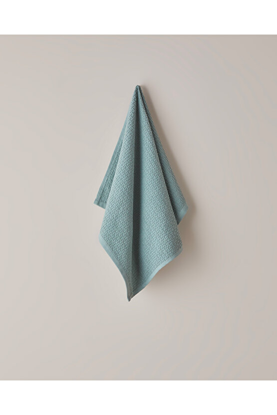 Grid Pamuk Yüz Havlusu 50x70 cm Koyu Yeşil