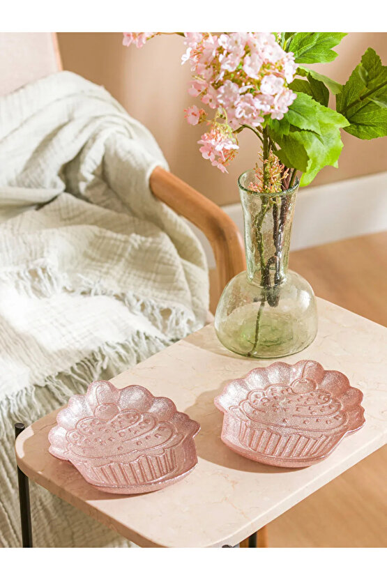 LCW HOME Pembe Deniz Kabuğu Figürlü Çerezlik 2li 13 Cm