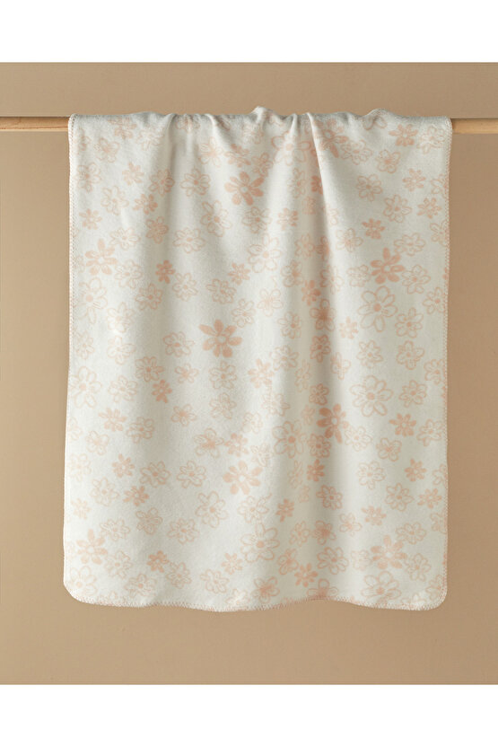 Charming Garden Pamuklu Bebe Battaniye 100x120 cm Pudra