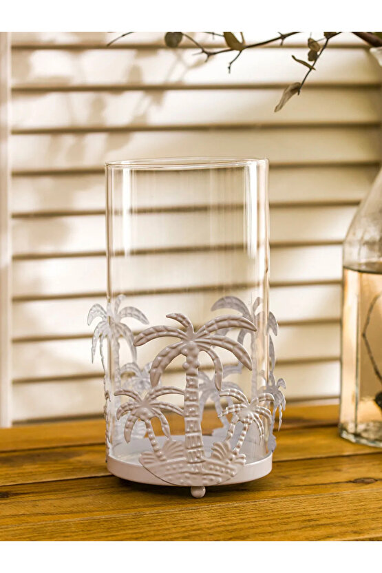 LCW HOME Renksiz Dekoratif Cam Mumluk 18 Cm