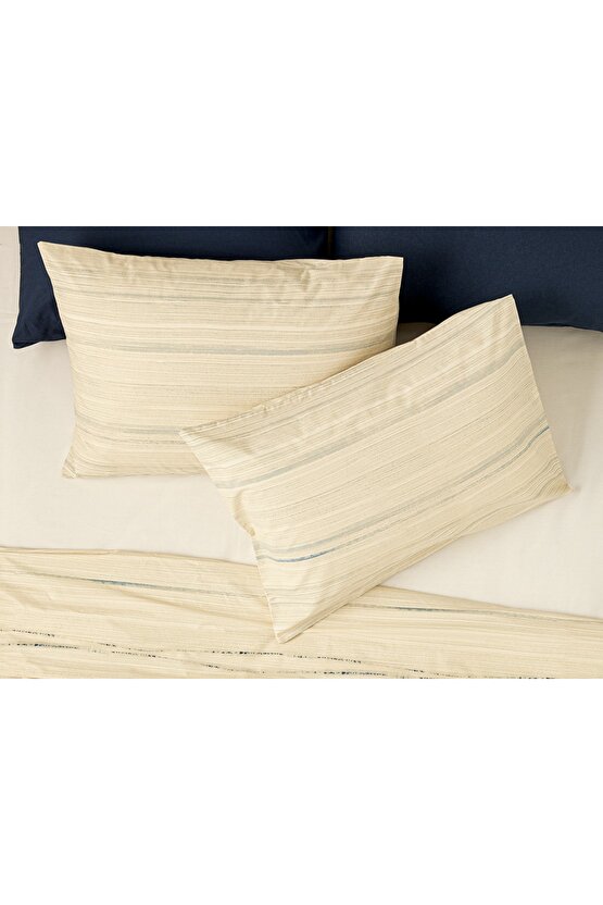 Blurry Wave Pamuklu 2li Yastık Kılıfı 50x70 Cm Mavi