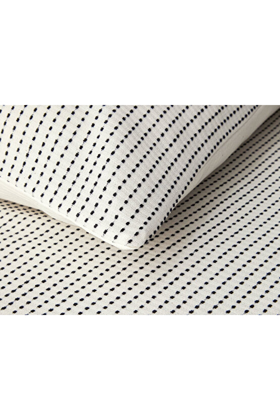 Ode Şönil İplikli İpliği Boyalı Tek Kişilik Nevresim Takımı Siyah