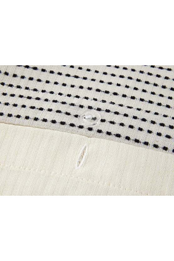 Ode Şönil İplikli İpliği Boyalı Tek Kişilik Nevresim Takımı Siyah