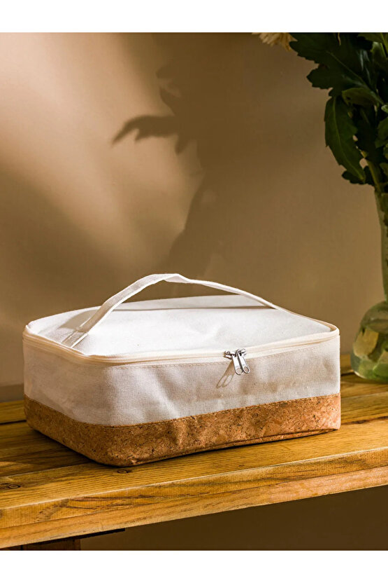 LCW HOME Beyaz Fermuarlı Hurç 25 cm