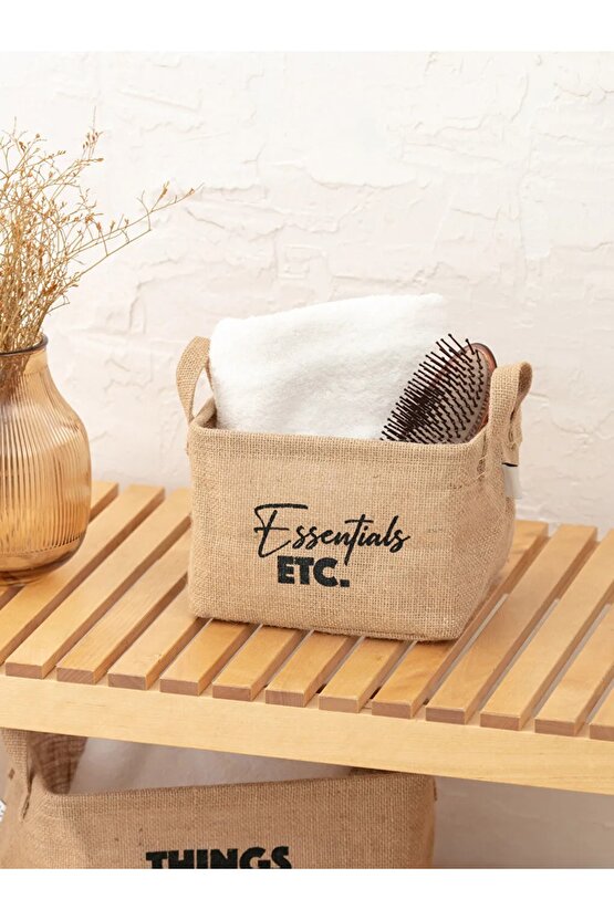 Baskılı Organizer Sepet 20x16x14 Cm