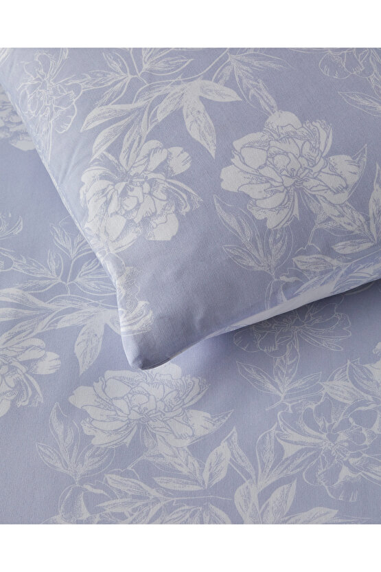 Floral Vine Kolay Ütülenir Tek Kişilik Nevresim Takımı 160x220 cm Lila