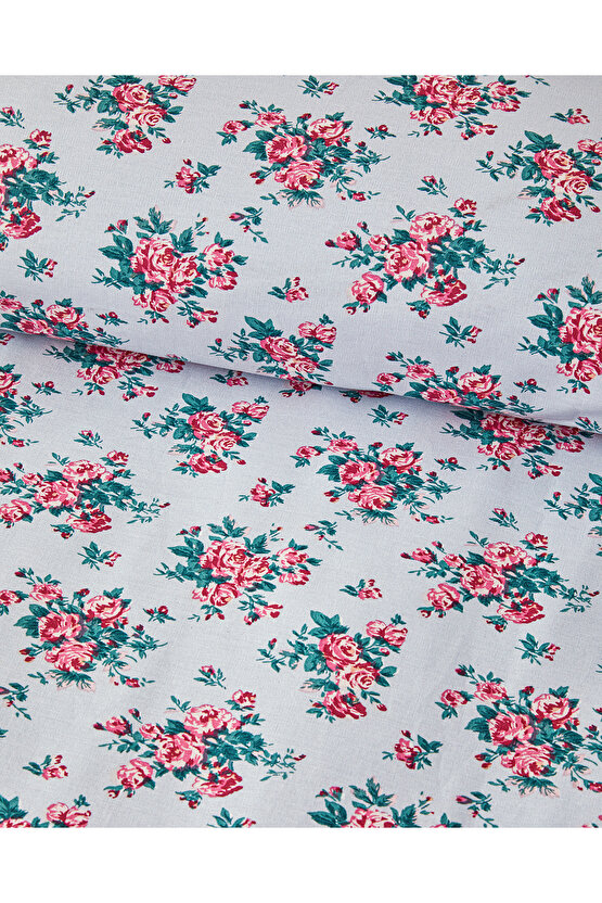 Rose Harmony Çift Kişilik Nevresim Seti Mavi