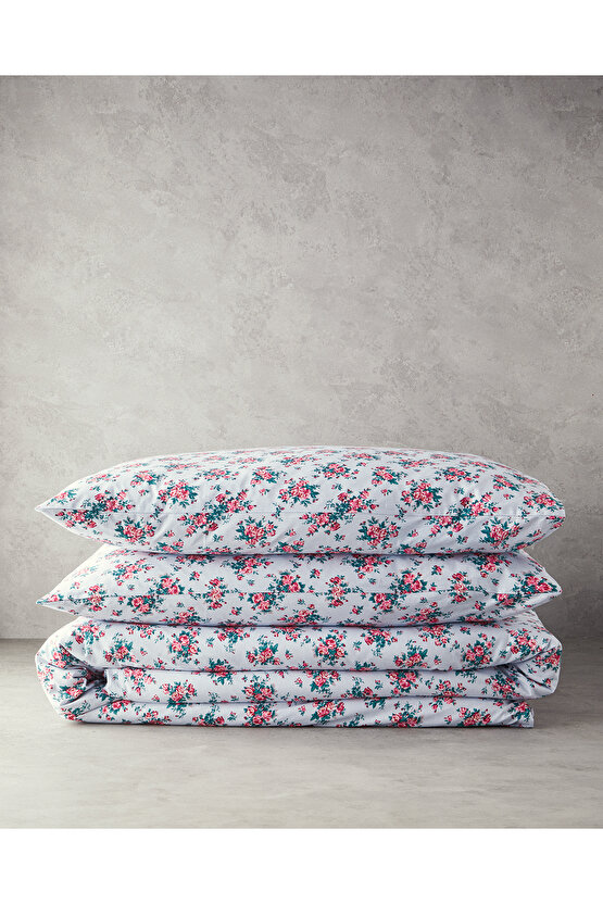 Rose Harmony Çift Kişilik Nevresim Seti Mavi