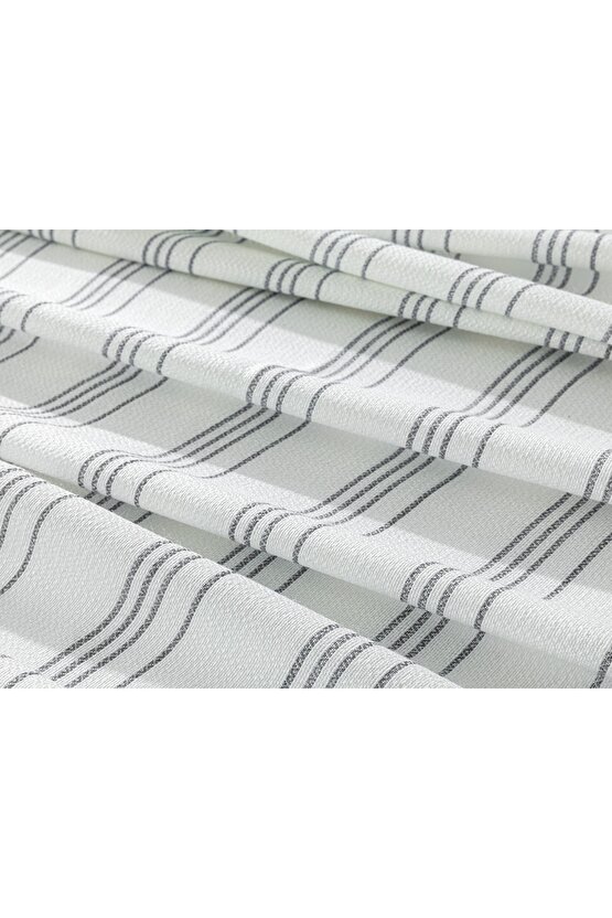 Fine Lines Ipliği Boyalı Viskon Tek Kişilik Pike 150x220 Cm Lacivert - Beyaz