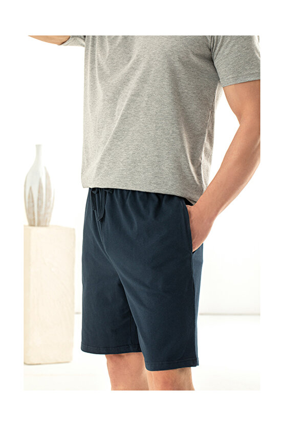 Basic Comfort Penye Erkek Pijama Takımı Lacivert