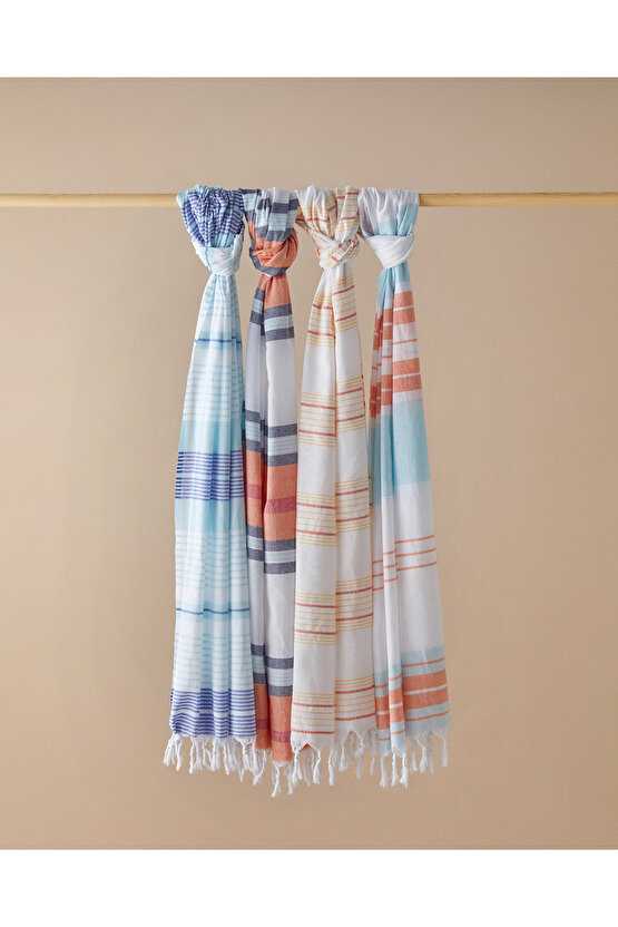 Mayra Çizgili Peştamal 90x150 cm Turuncu-Sarı