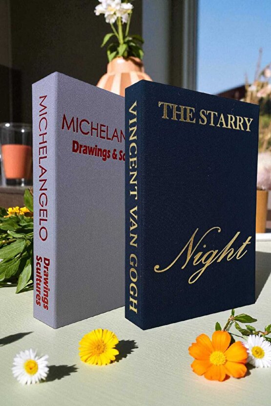 2’li Kumaş Kaplı Kitap Görünümlü Dekoratif Kutu | Hediye & Takı Kutusu