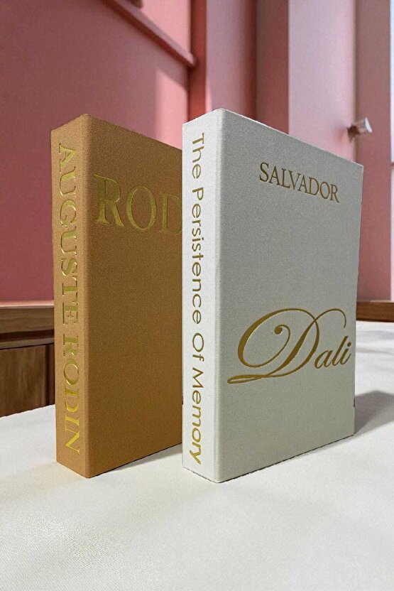 2’li Kumaş Kaplı Kitap Görünümlü Dekoratif Kutu | Hediye & Takı Kutusu