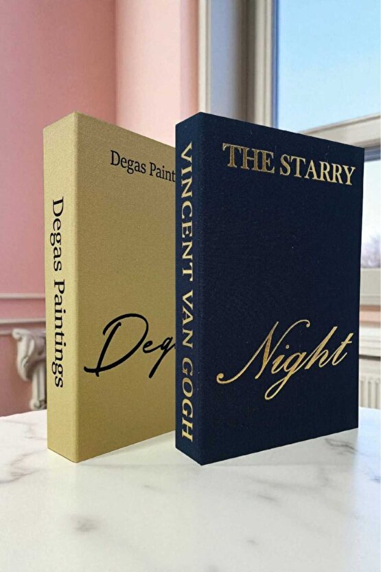 2’li Kumaş Kaplı Kitap Görünümlü Dekoratif Kutu | Hediye & Takı Kutusu