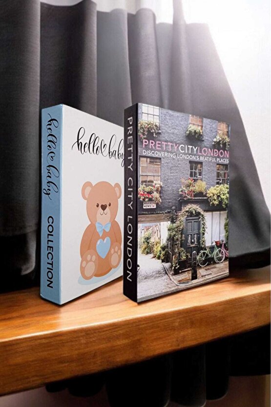 Dekoratif Kitap Görünümlü Kutu 2li Set Decorative Book Looking Box