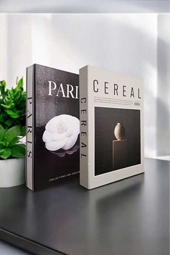 Dekoratif Kitap Görünümlü Kutu 2li Set Decorative Book Looking Box