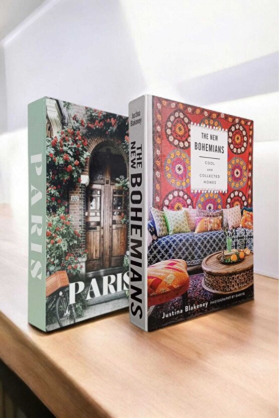 Dekoratif Kitap Görünümlü Kutu 2li Set Decorative Book Looking Box