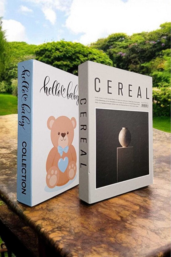 Dekoratif Kitap Görünümlü Kutu 2li Set Decorative Book Looking Box