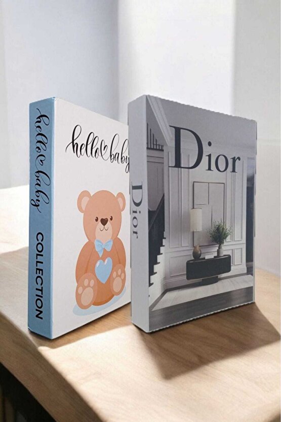Dekoratif Kitap Görünümlü Kutu 2li Set Decorative Book Looking Box