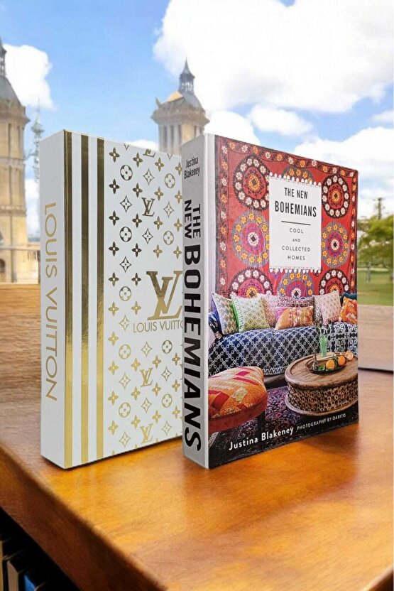 Dekoratif Kitap Görünümlü Kutu 2li Set Decorative Book Looking Box