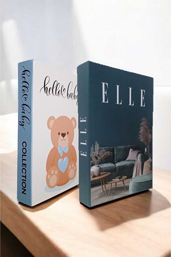 Dekoratif Kitap Görünümlü Kutu 2li Set Decorative Book Looking Box