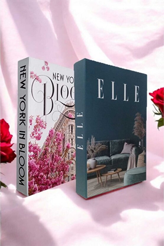 Dekoratif Kitap Görünümlü Kutu 2li Set Decorative Book Looking Box