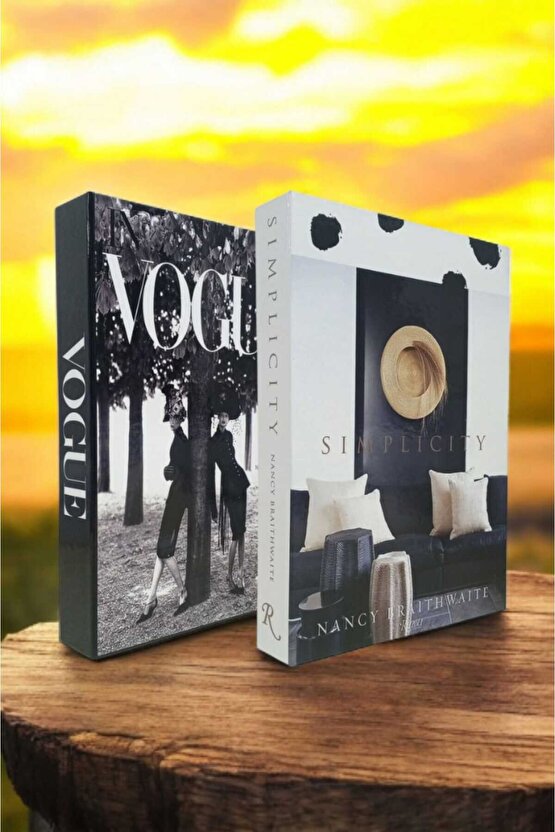 Dekoratif Kitap Görünümlü Kutu 2li Set Decorative Book Looking Box